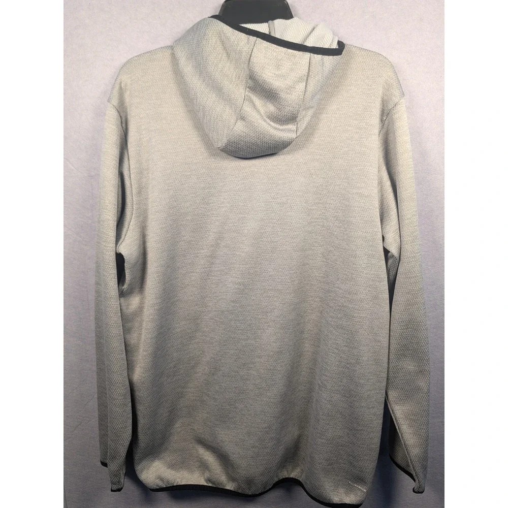 Adidas Hoodie Mens Large Gray ClimaWarm Pullover Graphic Sweatshirt Excellent
